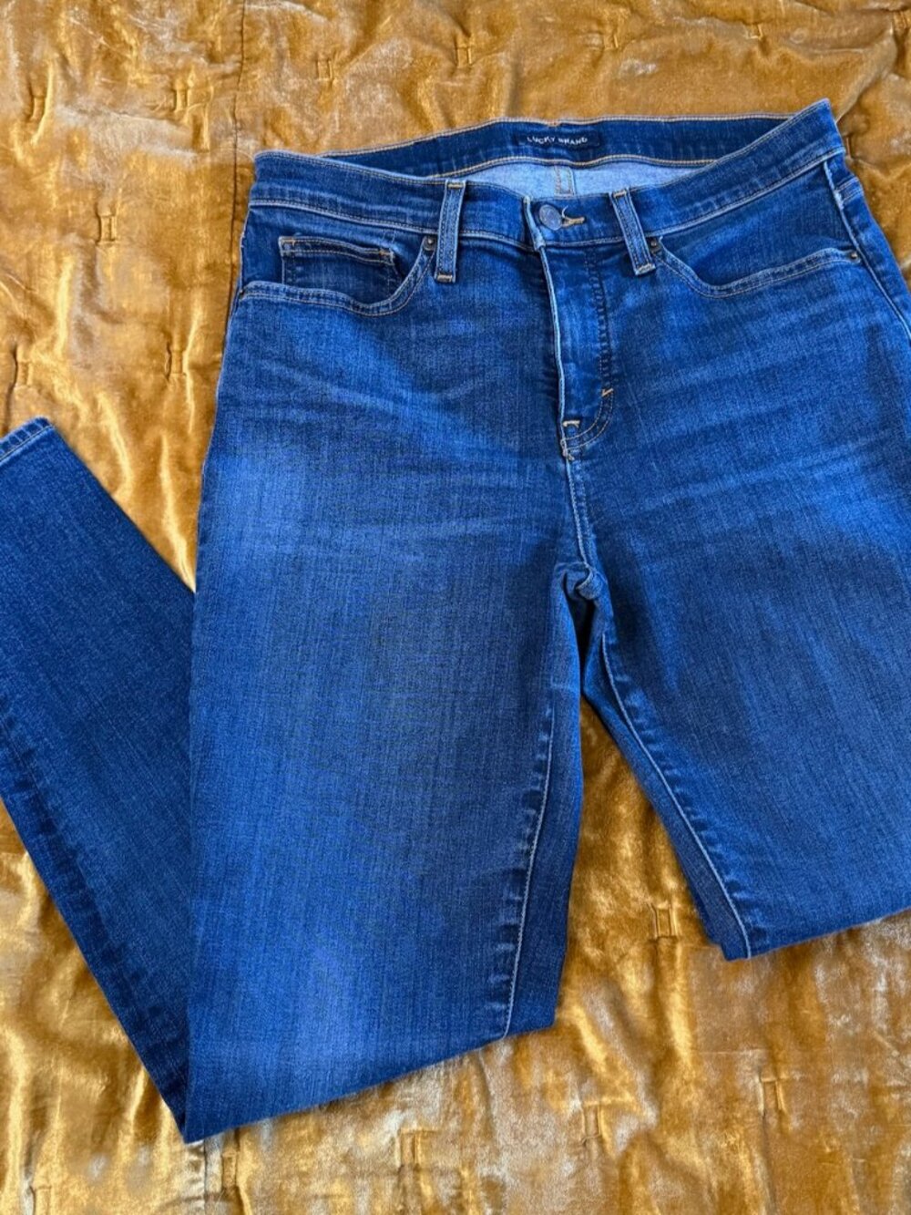 Lucky Brand Ava Mid-Rise Skinny Jeans Dark Wash W29/L29